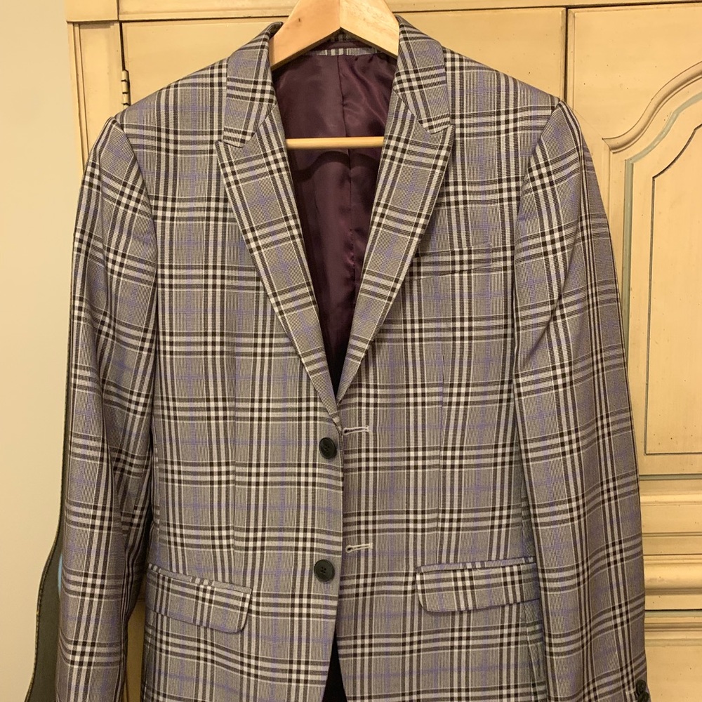 NEW NEVER WORN!! Topman Black & Purple Blazer